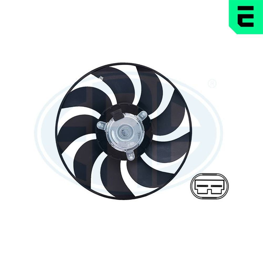 Ventilador de refrigeración completo derecho (motor y hélice) 352133 ERA