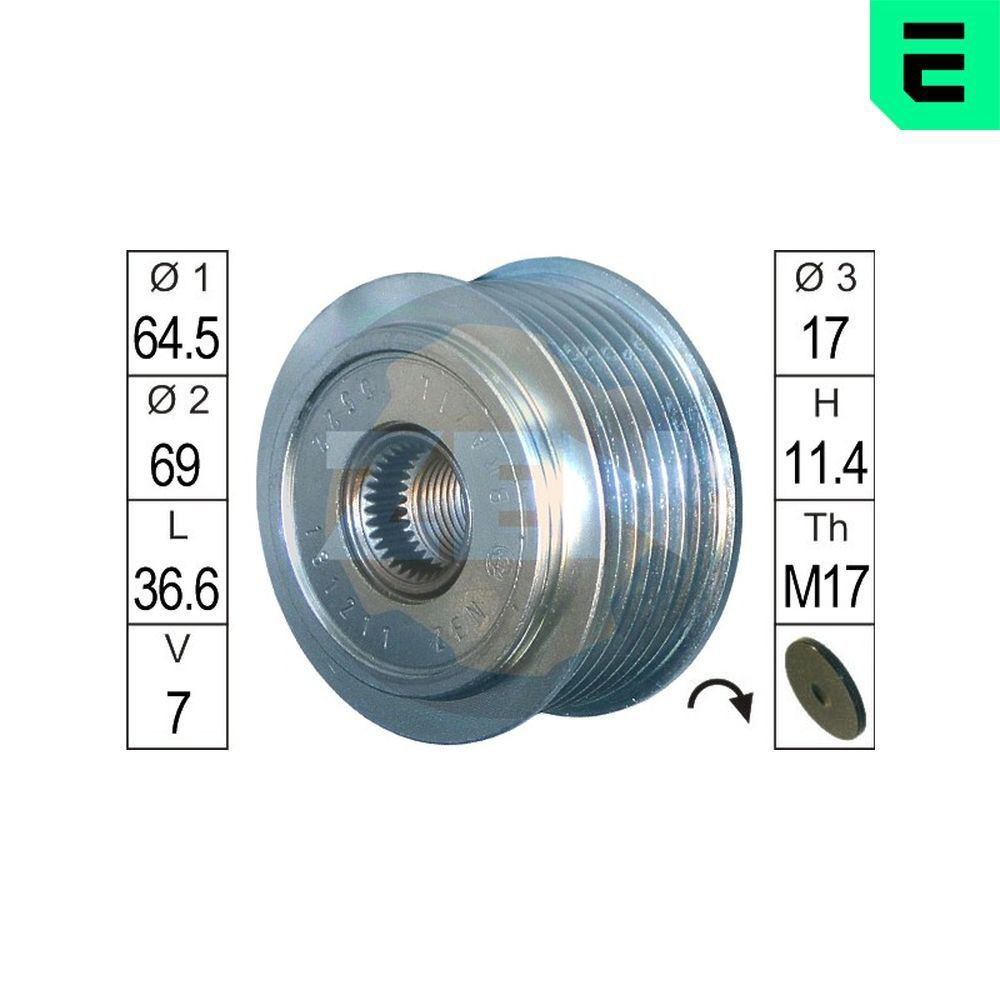 Polea de alternador ERA ZN5522