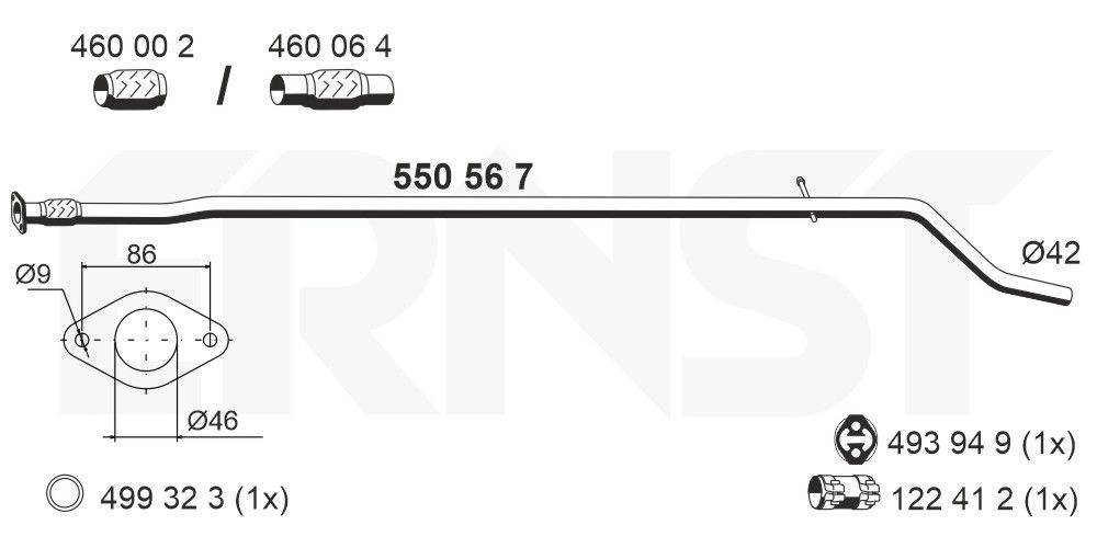 BS900027 Bosal Silenciador trasero