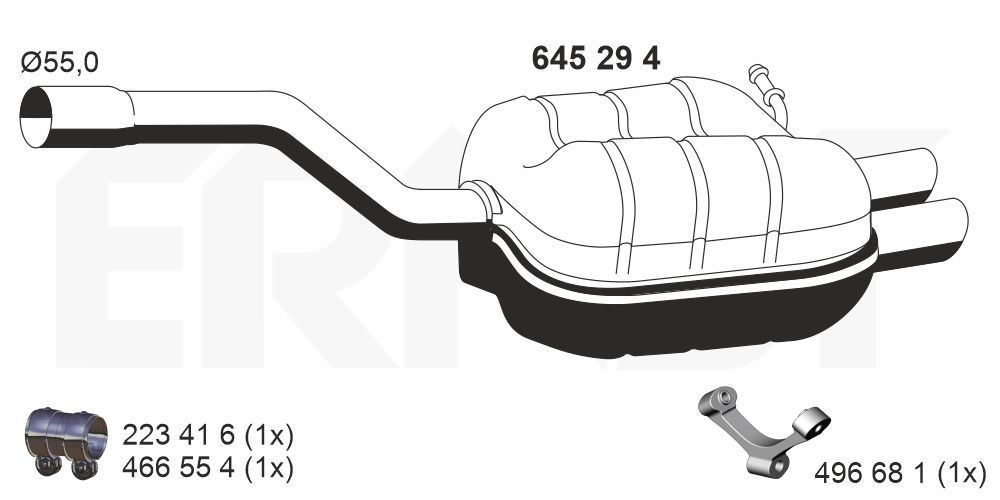 Silenciador central para Mitsubishi Outlander II CW
