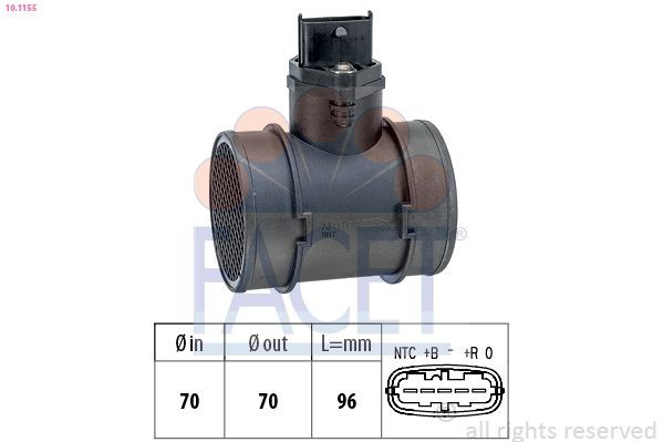 Medidor de flujo de aire Fiat Bravo I hatchback (182) (1995 - 2001) precio, desde 90,52 EUR