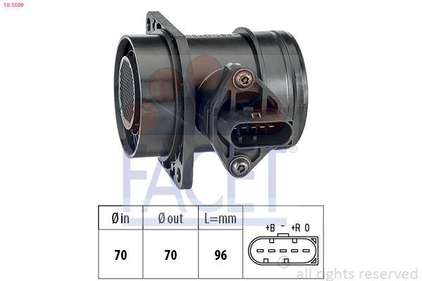 Sensor de flujo de aire para Volkswagen Polo IV 9N, 9A