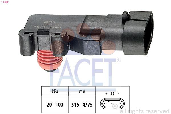 103011 Facet Sensor De Presion Del Colector De Admision