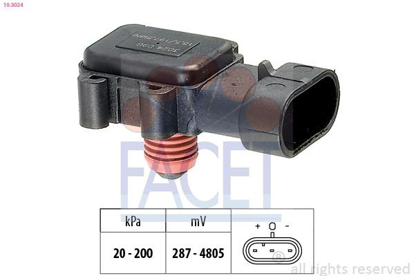 103024 Facet Sensor De Presion Del Colector De Admision