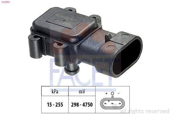 103064 Facet Sensor De Presion Del Colector De Admision