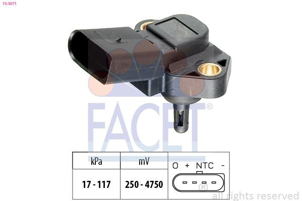 103071 Facet Sensor De Presion Del Colector De Admision