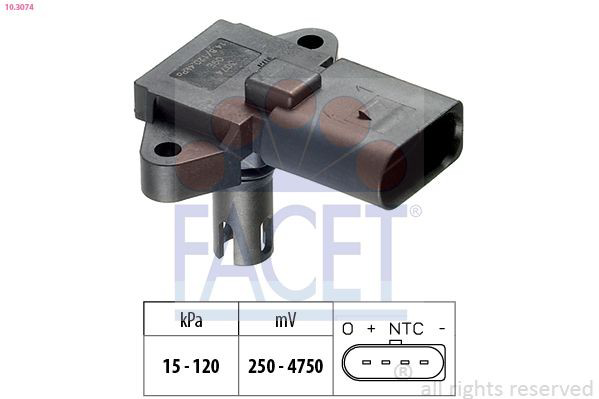 103074 Facet Sensor De Presion Del Colector De Admision