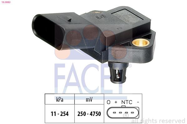 103083 Facet Sensor de presión de sobrealimentación