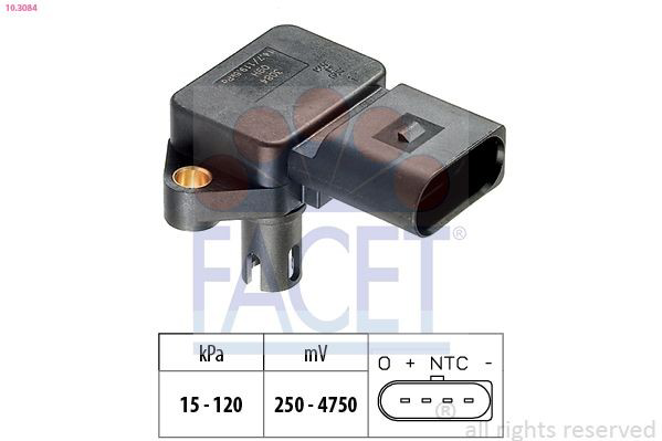 103084 Facet Sensor De Presion Del Colector De Admision