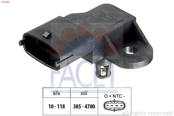 103091 Facet Sensor De Presion Del Colector De Admision