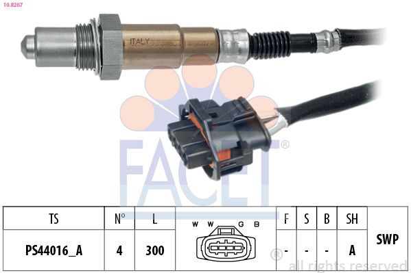108267 Facet Sonda lambda de oxígeno posterior al catalizador