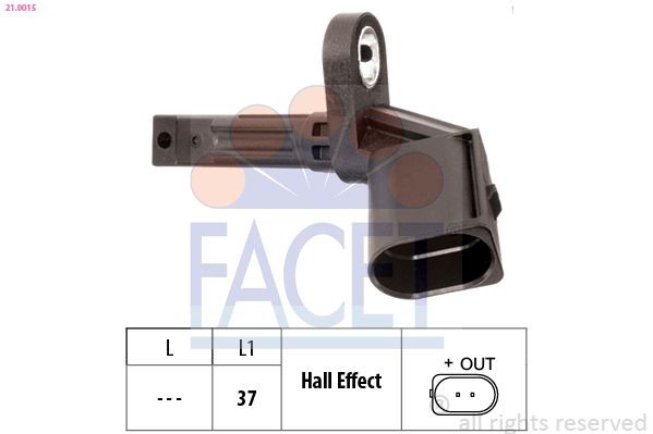 Sensor ABS delantero derecho 86882 Mapco