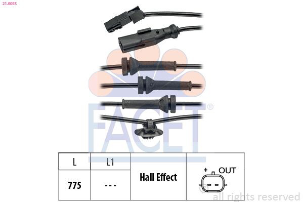 Sensor ABS P701187 Prexaparts
