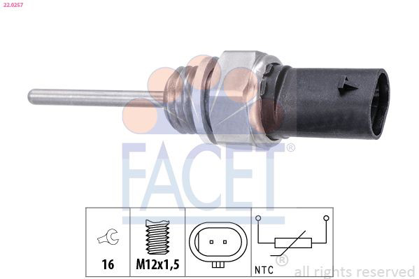 Sensor de temperatura del aire de admisión para Volkswagen Caddy IV SAB, SAJ