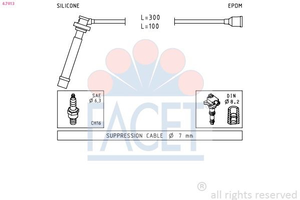 Cables de alta tensión, juego para Suzuki Baleno  EG