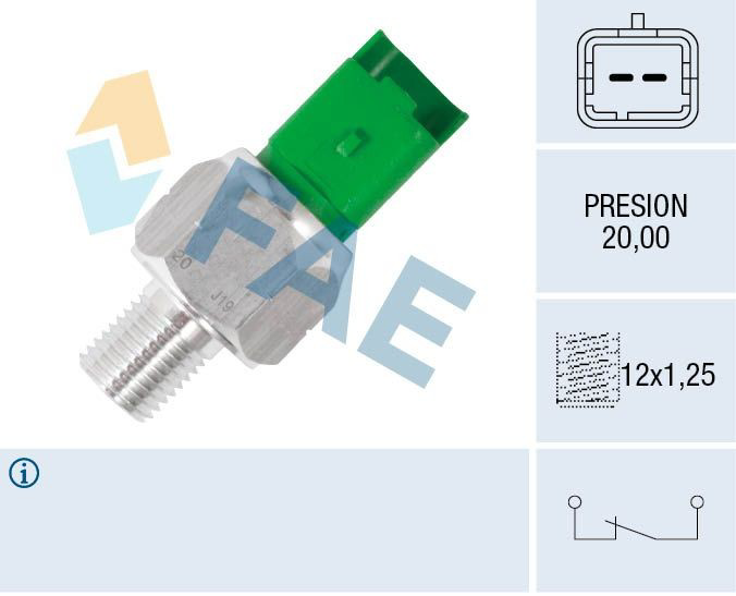 18502 FAE Sensor de la bomba de dirección asistida