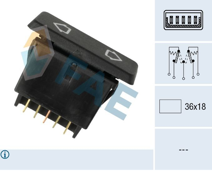 62580 FAE Unidad de control de elevalunas delantera izquierda