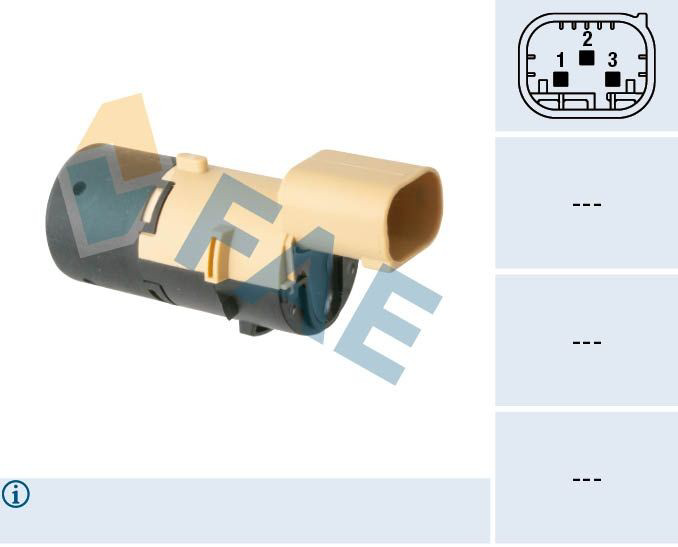 66013 FAE Sensor alarma de estacionamiento trasero 