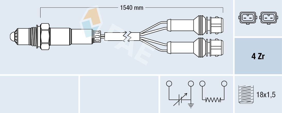 77127 FAE Sensor de oxígeno previo al catalizador