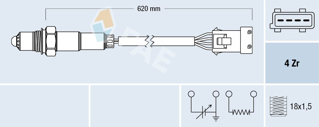 77164 FAE Sonda lambda de oxígeno posterior al catalizador