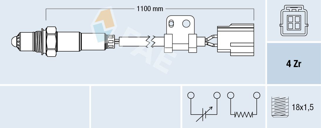 77295 FAE Sonda lambda de oxígeno posterior al catalizador