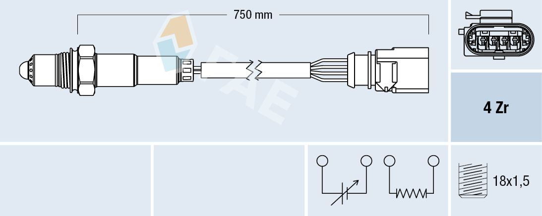 77399 FAE Sensor de oxígeno previo al catalizador