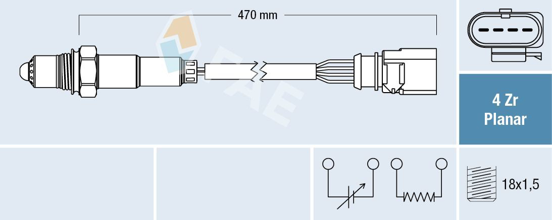 77402 FAE Sonda lambda de oxígeno posterior al catalizador