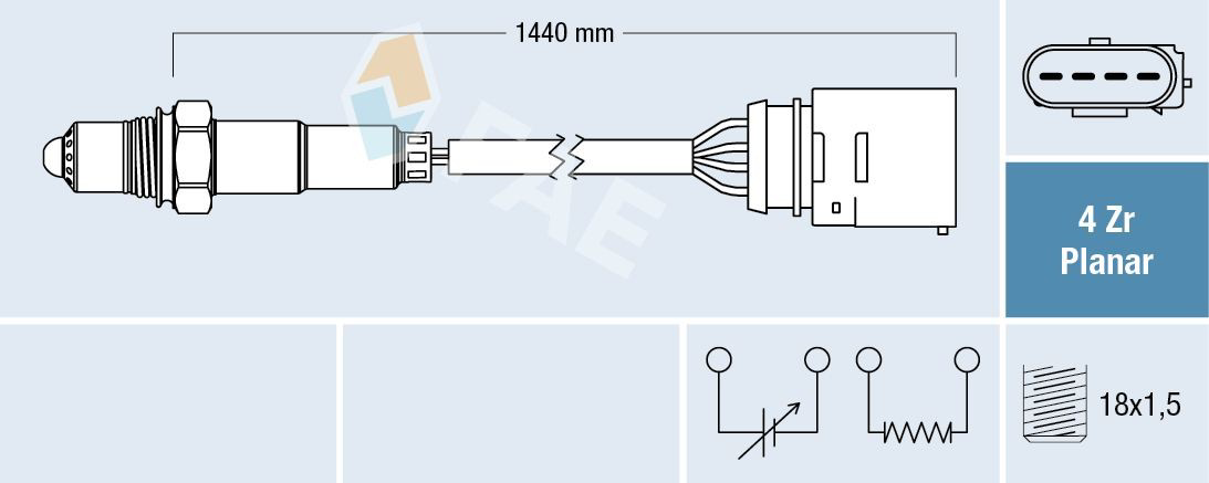 77407 FAE Sonda lambda de oxígeno posterior al catalizador