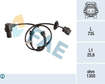 78148 FAE Sensor revoluciones de la rueda, delantero izquierdo