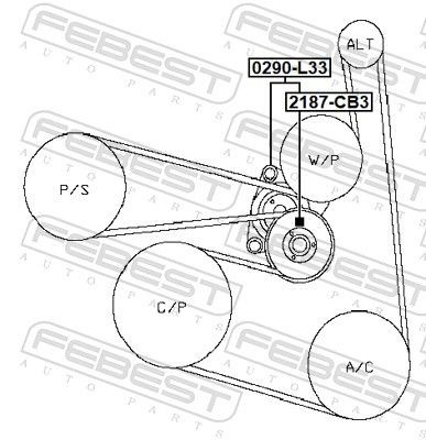 Tensor de correa de alternador para Nissan Altima L33 