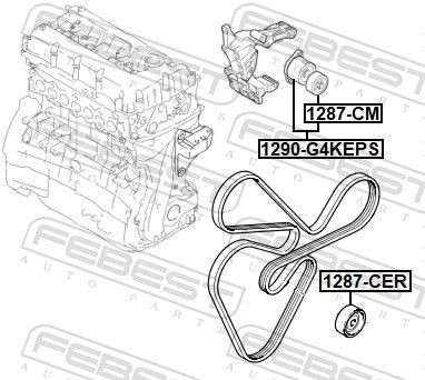  Tensor de correa poli V Hyundai Sonata 6
