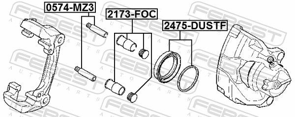 Kit de reparación de pinzas para Renault DOKKER  FE