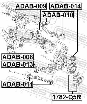 Comprar ADAB009 Febest Buje del brazo inferior trasero