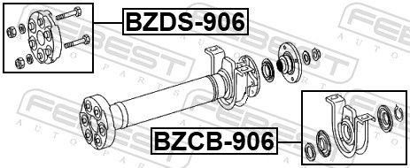 Comprar BZDS906 Febest Acoplamiento elástico del cardán delantero/trasero