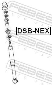 Comprar 436931 Nissan/Infiniti Buje de vástago de amortiguador trasero