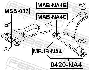 Silentblock suspension Mitsubishi Grandis 