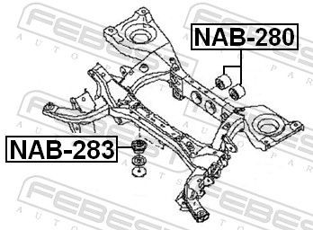 Silentblock del subchasis trasero Nissan Pathfinder SUV (R51M) (2005 - 2012) precio, desde 23,29 EUR