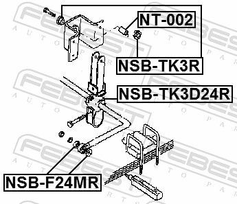 Buje de la bieleta estabilizadora trasera Febest NSBTK3R precio, desde 2,68 EUR