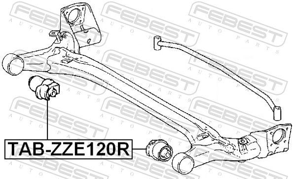 Silentblock del puente trasero para Toyota Corolla  E12U