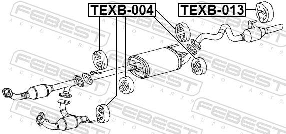  Soporte escape Toyota Land Cruiser 