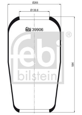 Bolsa de aire del eje trasero A6743280001 Mercedes