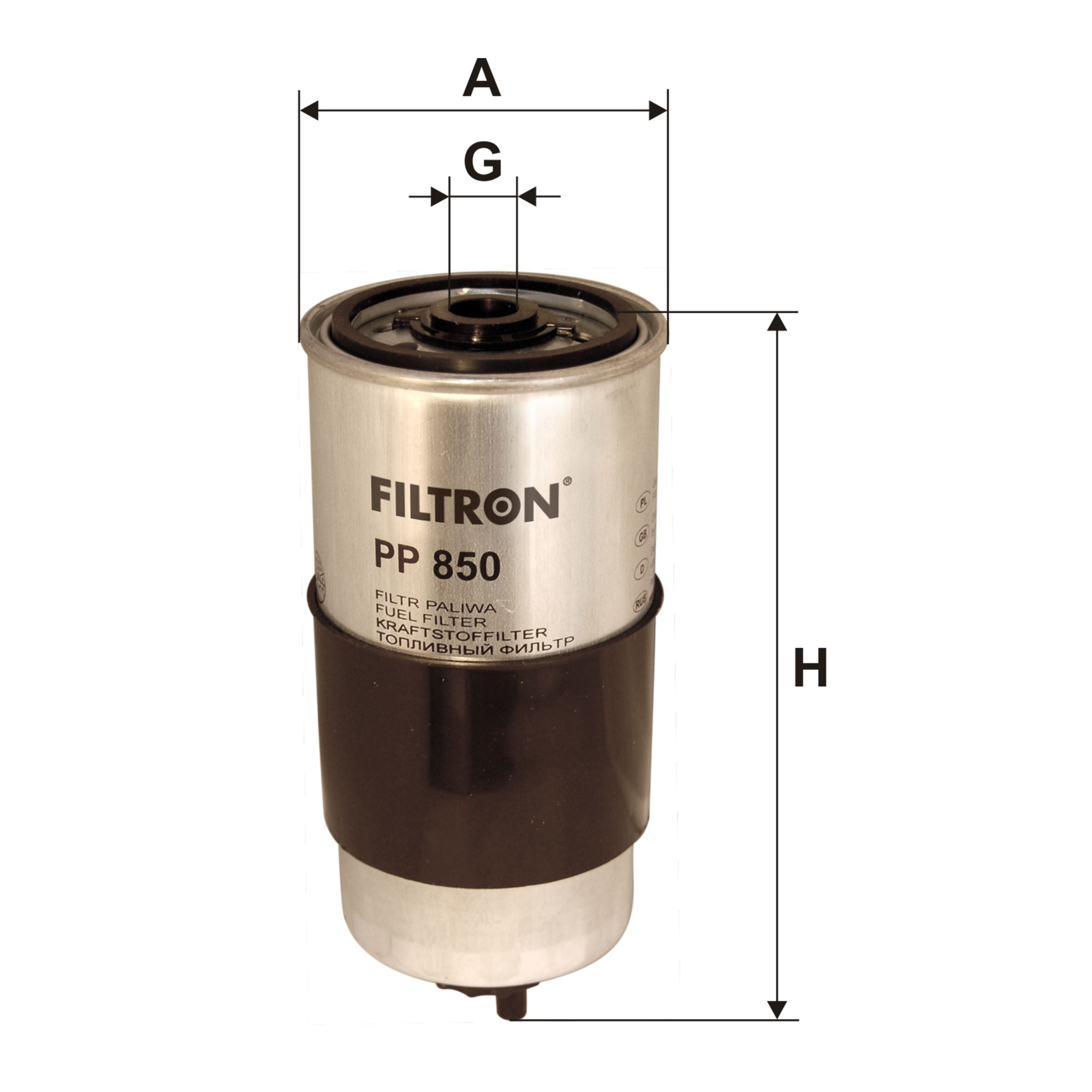 Filtro de combustible PP850 Filtron