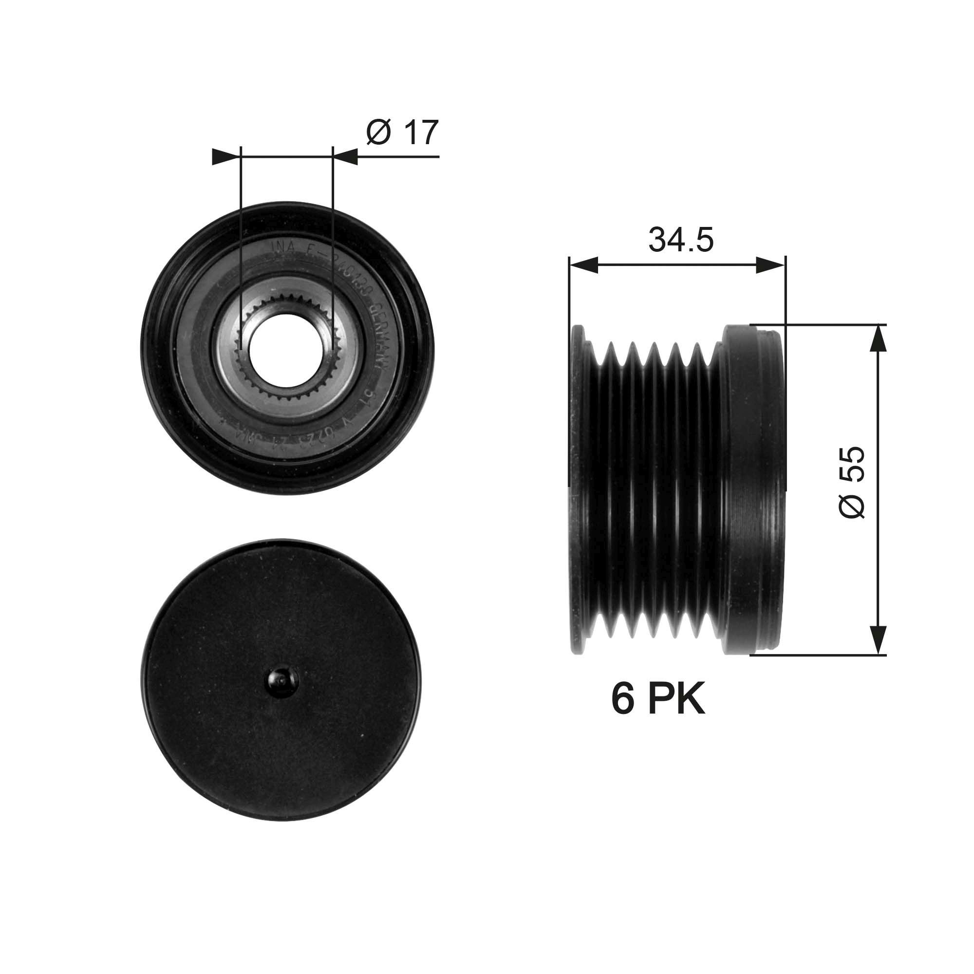 Rueda libre alternador  para Skoda Octavia III A7 5E3, NL3, NR3