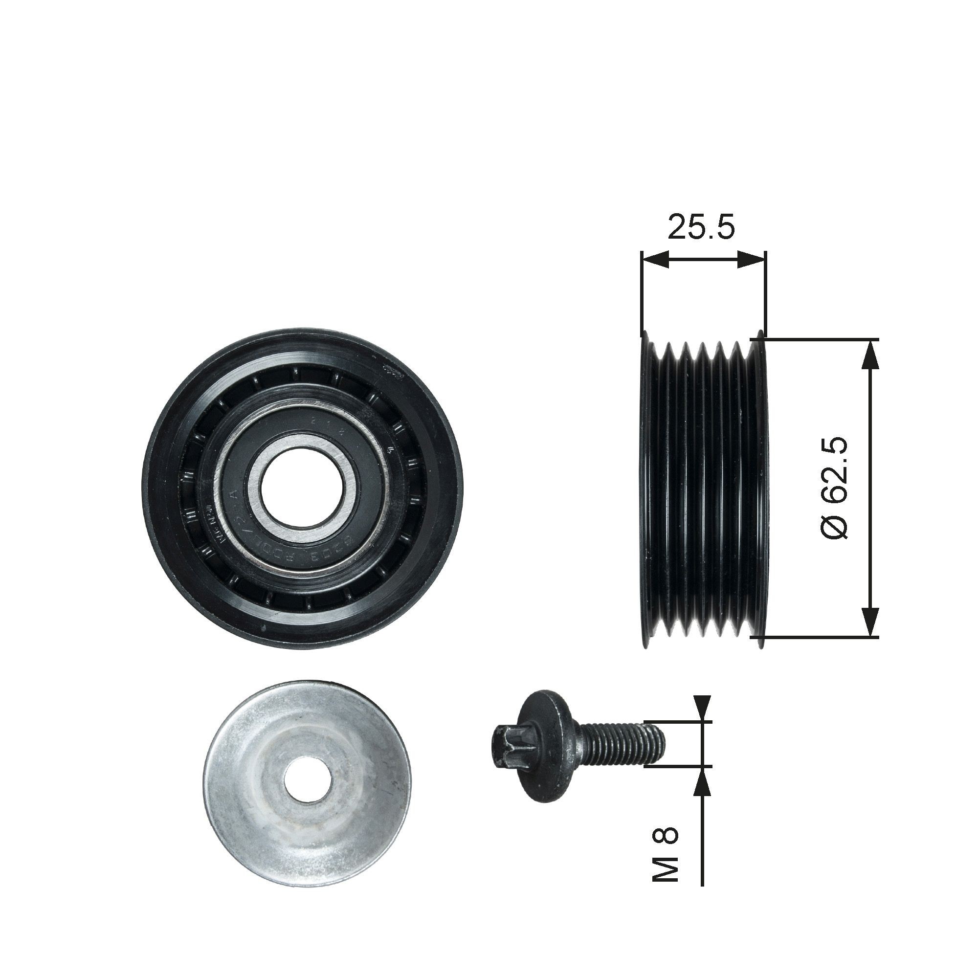51856150 Chrysler Polea guía correa poli V