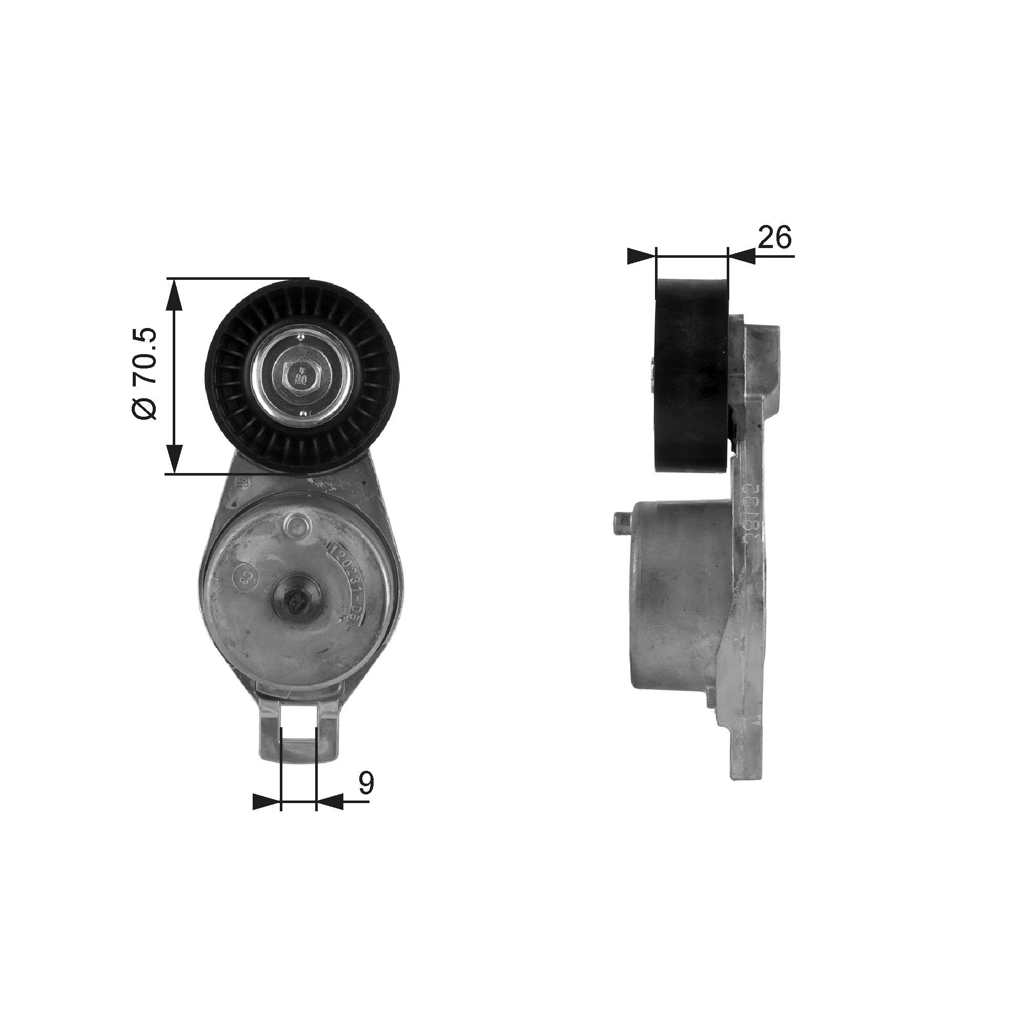 T38185 Gates Tensor de correa de alternador