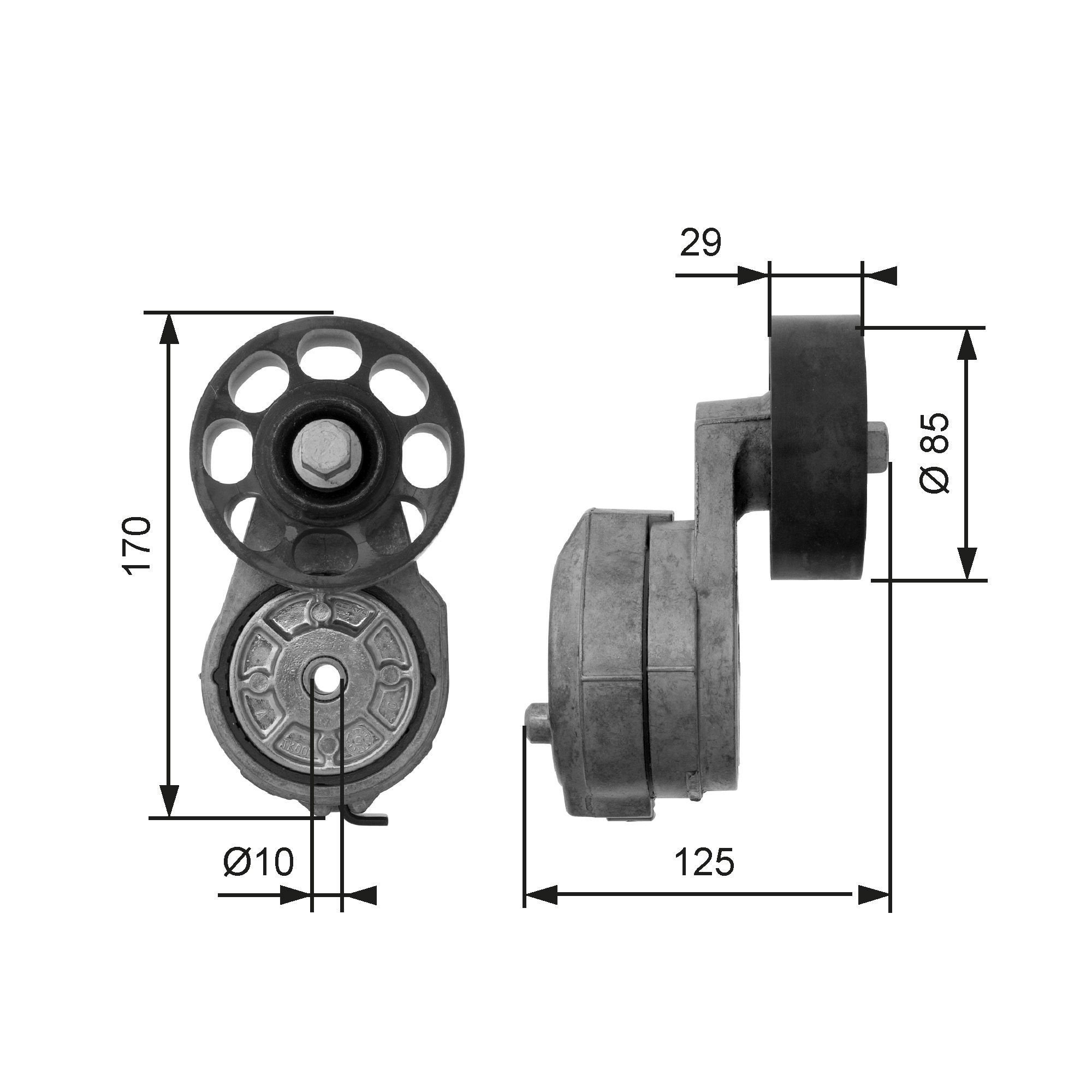 Tensor de correa de alternador para Land Rover Discovery I LG, LJ