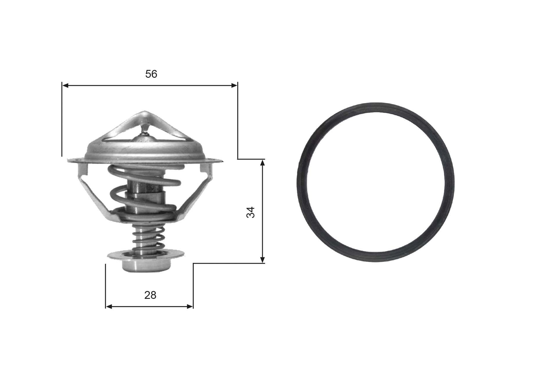 Termostato de agua para Lexus IS  E1