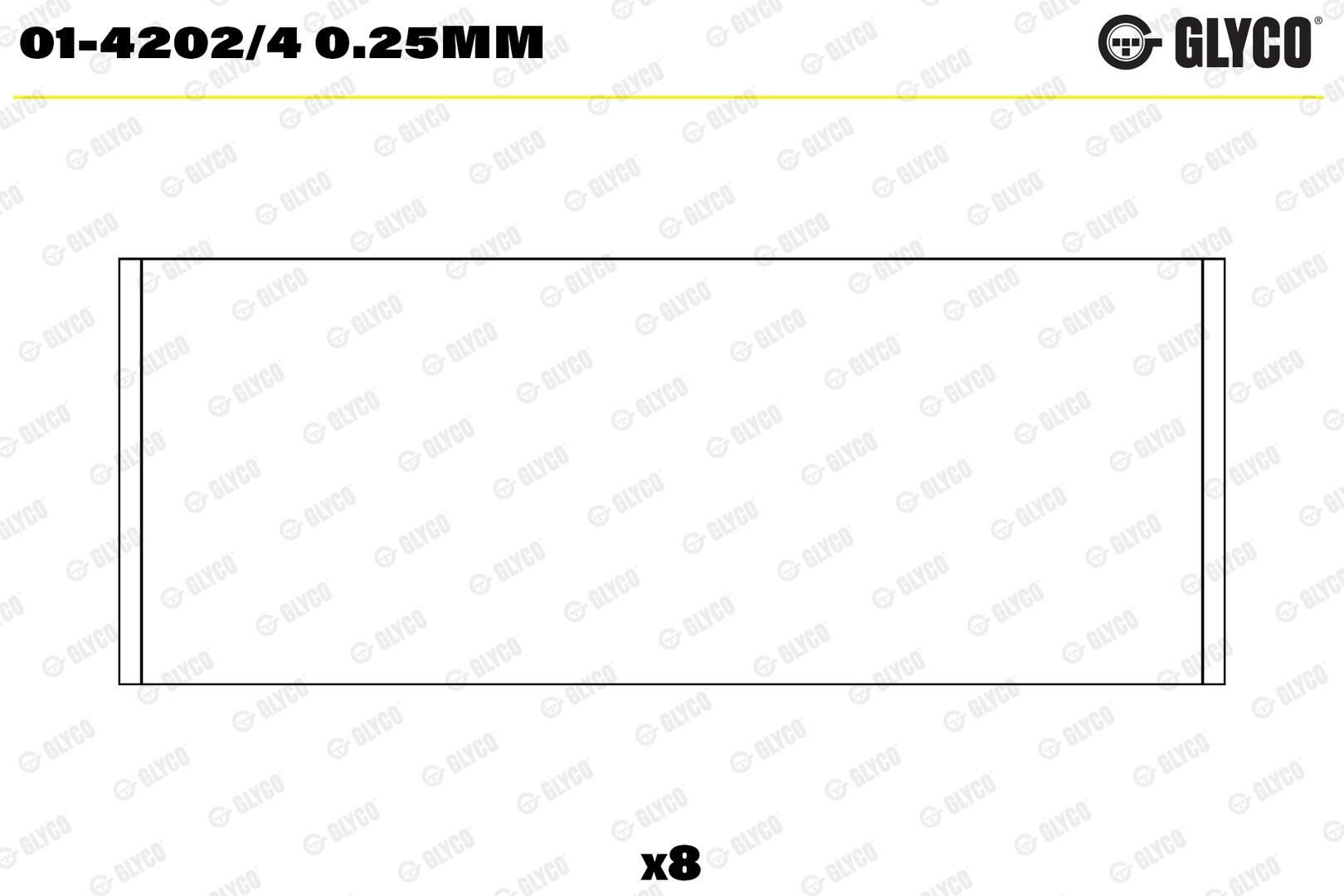 Comprar 466740RAA025 Glyco Juego de cojinetes de biela, cota de reparación (+0,25 mm)