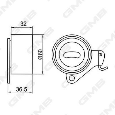 Rodillo tensor cadena GMB GT10080