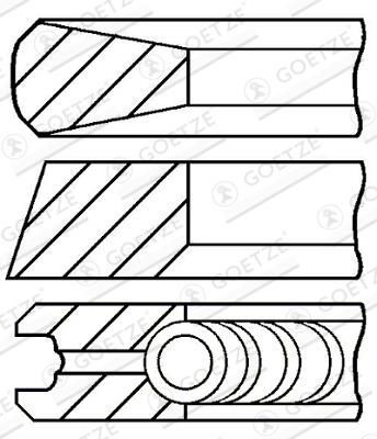 Comprar 0843670000 Goetze Aros de pistón para 1 cilindro, STD